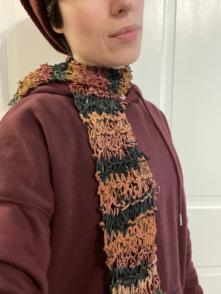 Handmade leather scarf