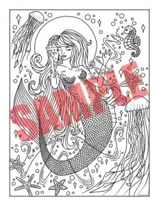 Mermaid and Jellies SAMPLE