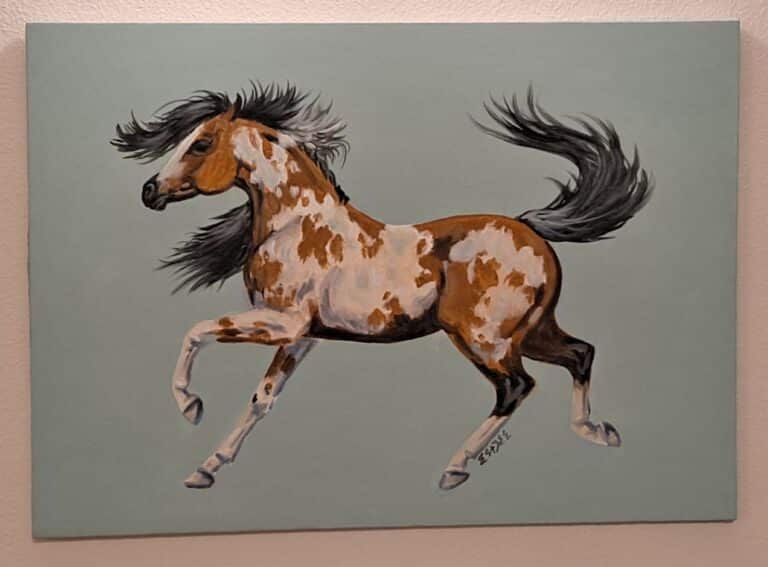 acrylic paint pinto buckskin2