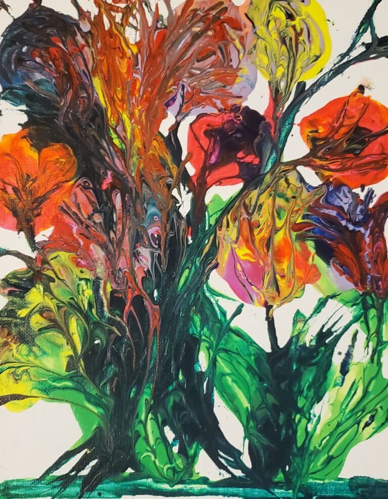 Flower Flowers Painting by Desert Doodlez Art