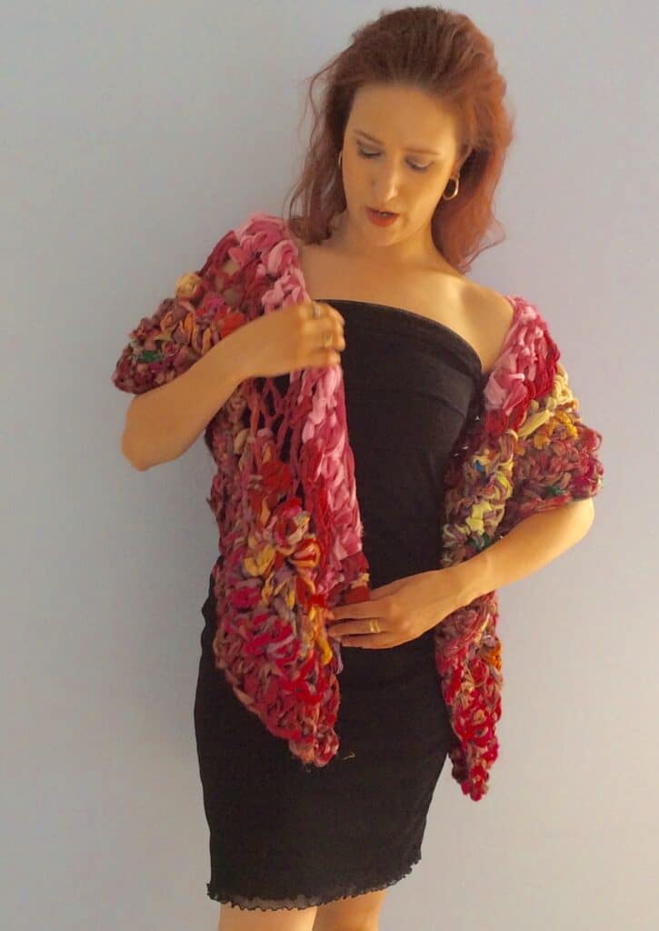 Crocheted Wrap My Community Made