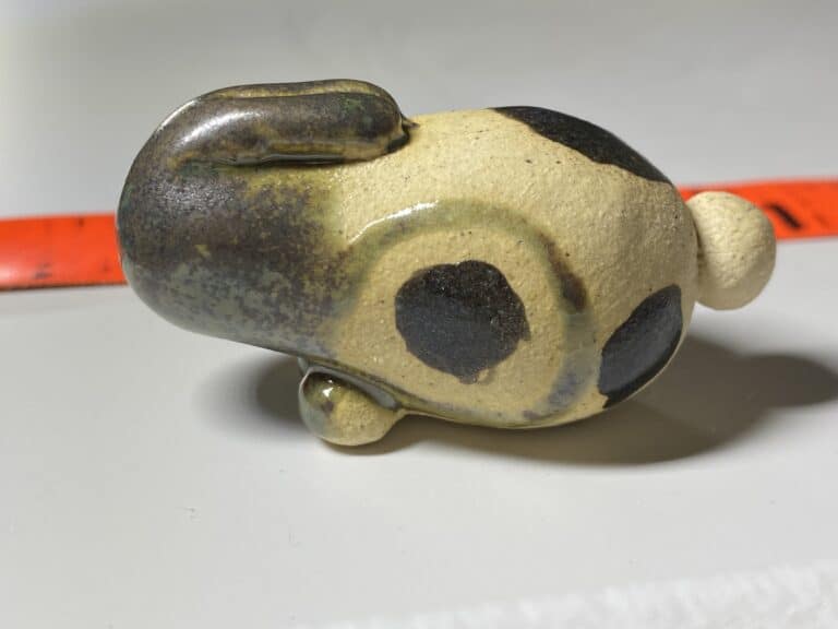 Painted pottery bunny