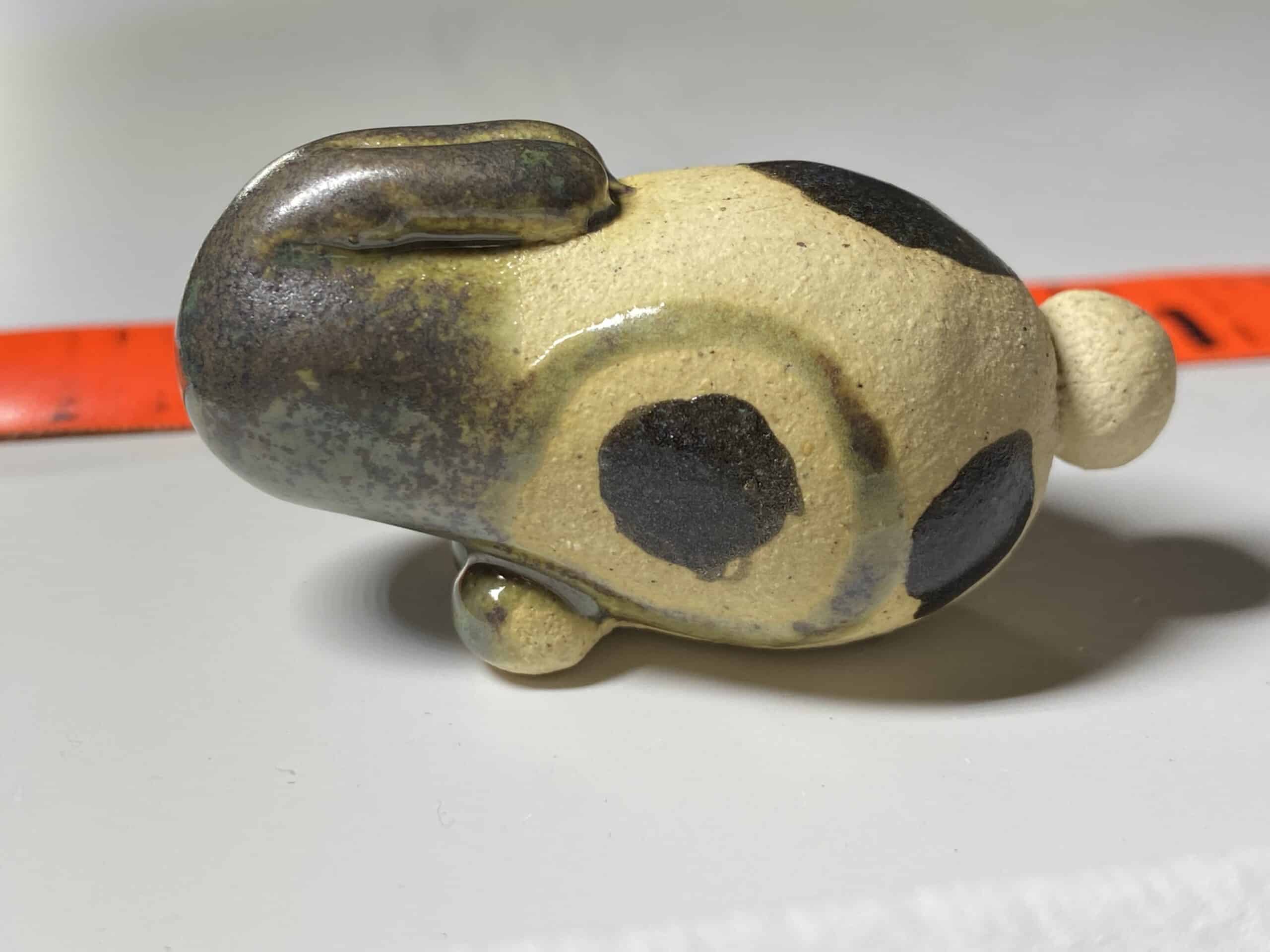Painted pottery bunny