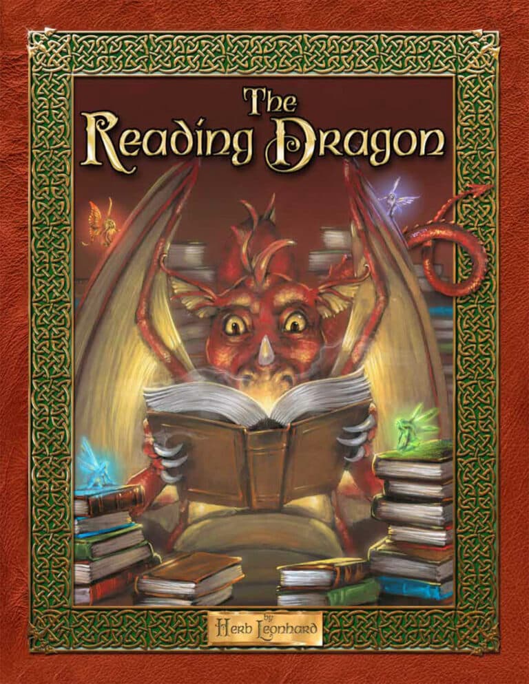 book cover of children's book The Reading Dragon