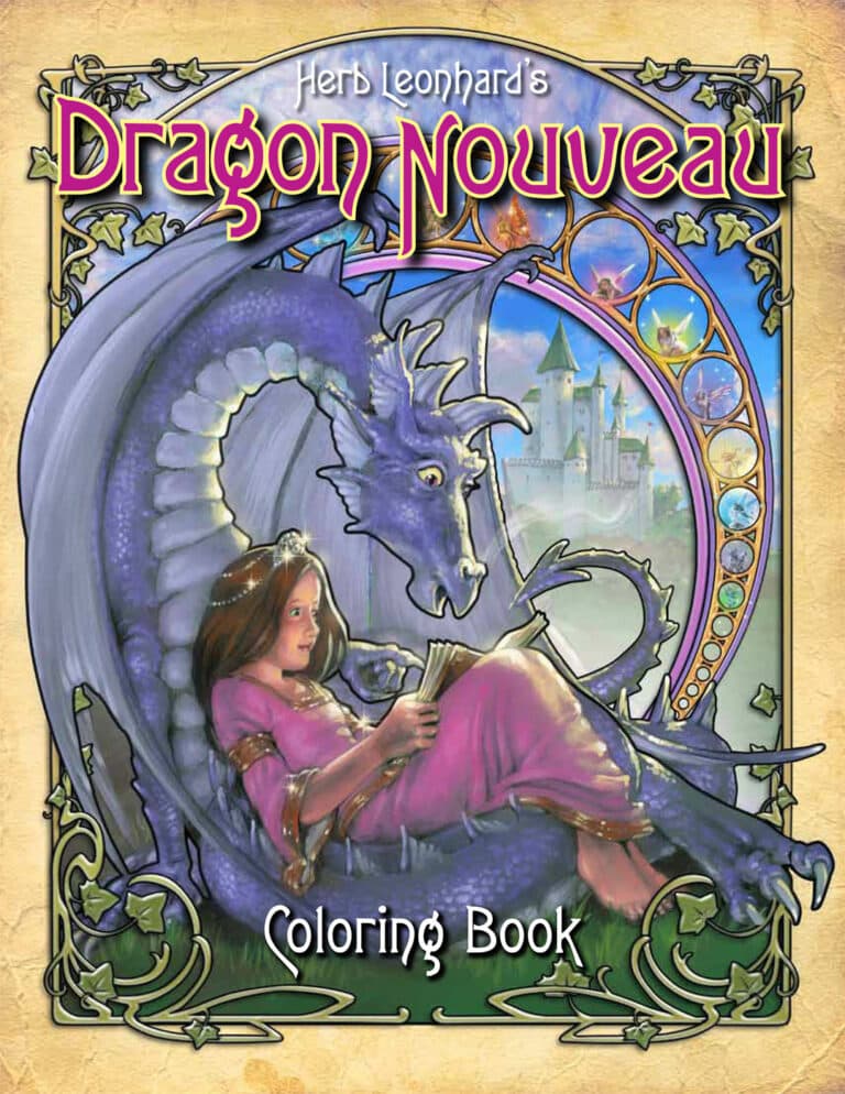cover image of Dragon Nouveau Coloring book