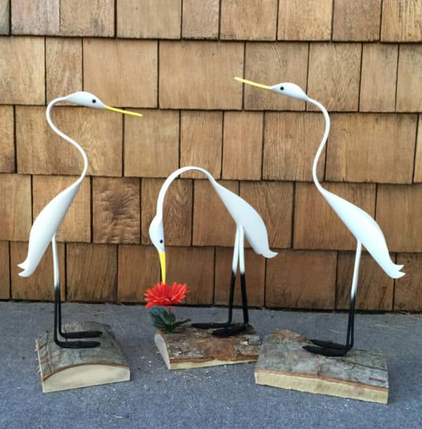 Finished result of the PVC Pipe Baby Crane or Heron Instant Digital Download Pattern