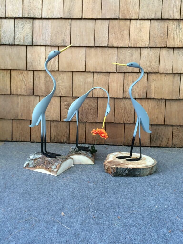 Finished result of the PVC Pipe Baby Heron Instant Digital Download Pattern