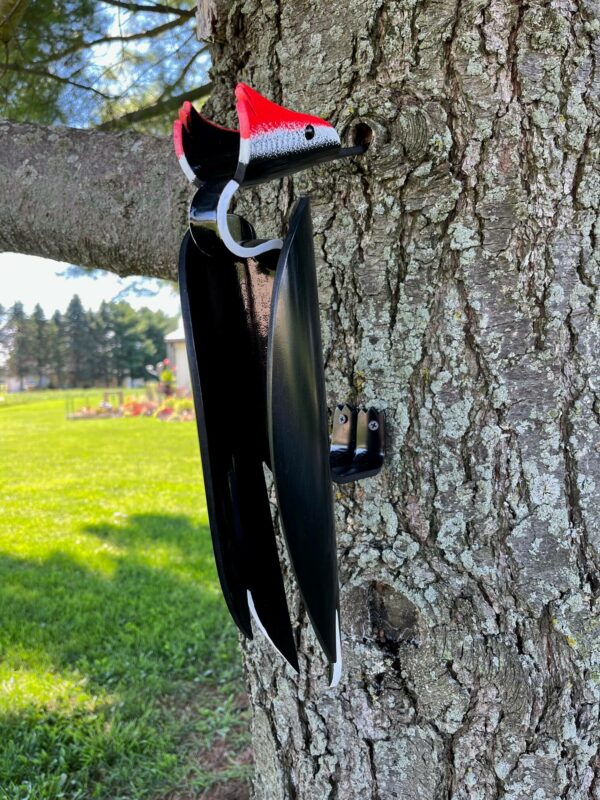 Finished result of the PVC Pipe Pileated Woodpecker Instant Digital Download Pattern