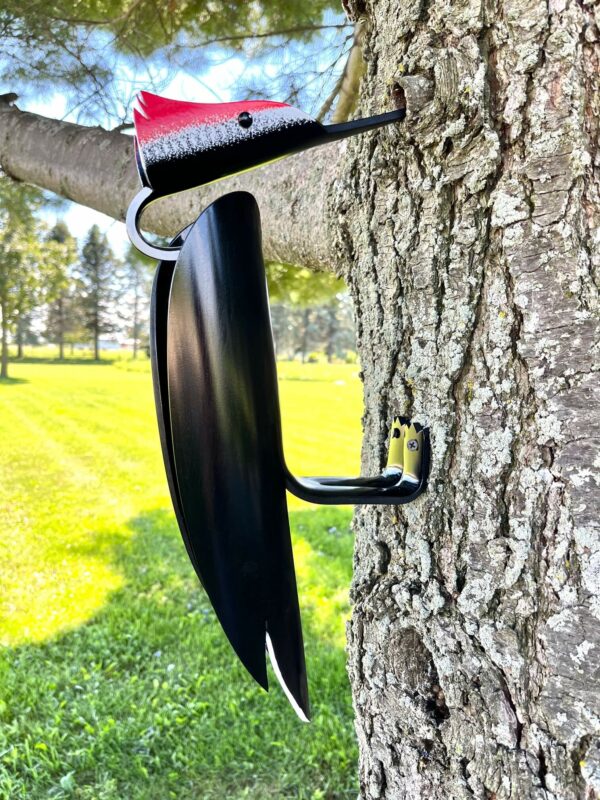 Finished result of the PVC Pipe Pileated Woodpecker Instant Digital Download Pattern