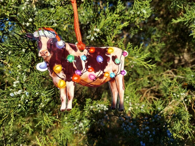 cow christmas ornament