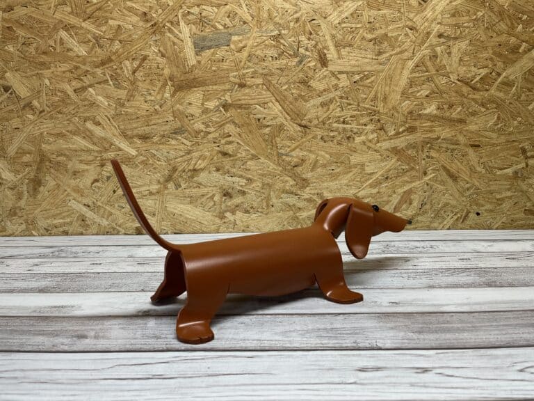 Finished result of the PVC Pipe Dog Instant Digital Download Pattern