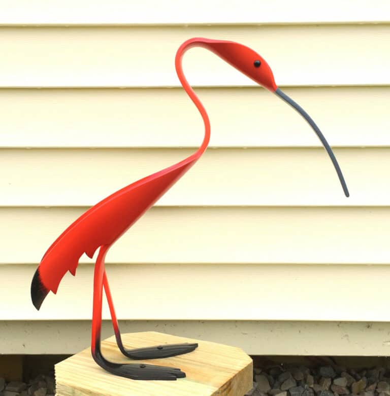 Finished result of the PVC Pipe Ibis (bird) Instant Digital Download Pattern