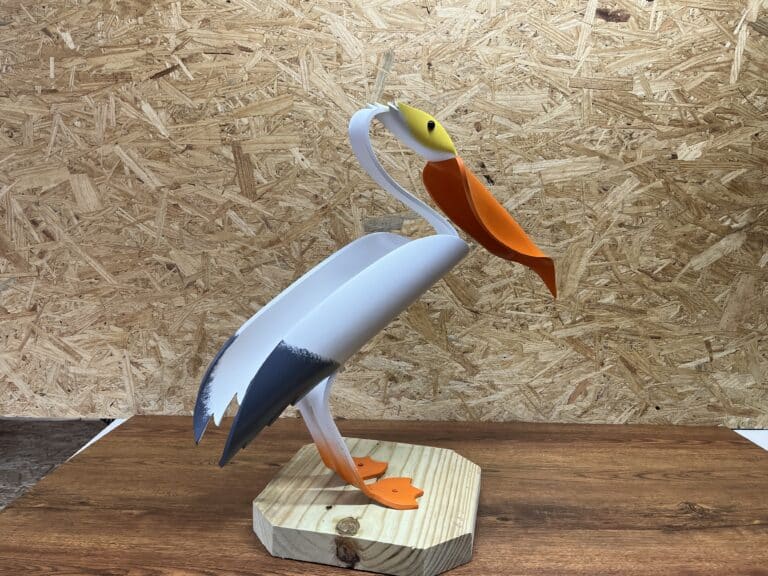 Finished result of the PVC Pipe Pelican Back View Instant Digital Download Pattern