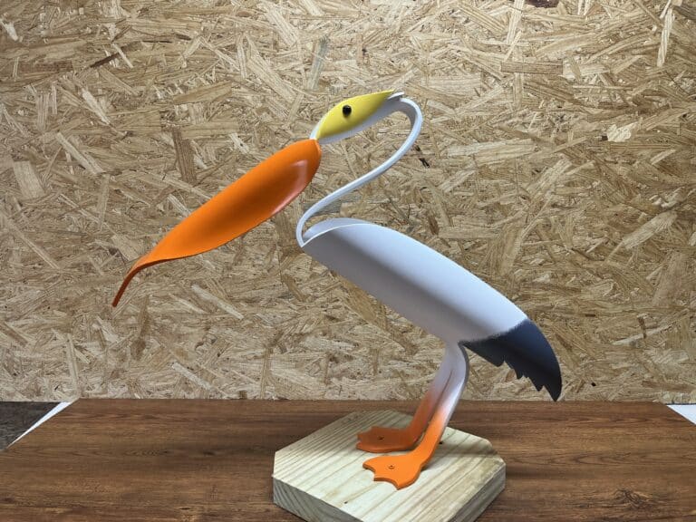 Finished result of the PVC Pipe Pelican Side View Instant Digital Download Pattern