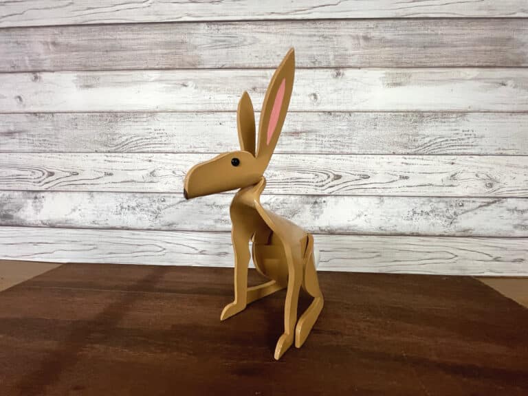 Finished result of the PVC Pipe Rabbit Front View Instant Digital Download Pattern