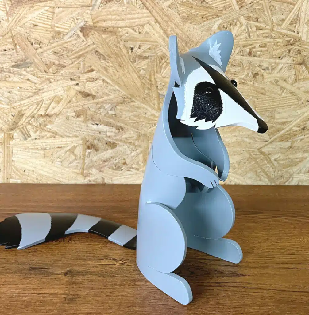 PVC Pipe Raccoon Instant Digital Download Animal Pattern