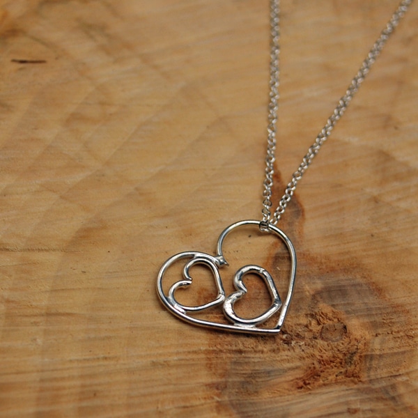 Sterling Silver Heart Necklase