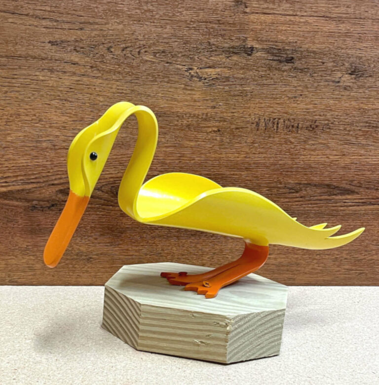 Finished result of the PVC Pipe Baby Duck Instant Digital Download Pattern