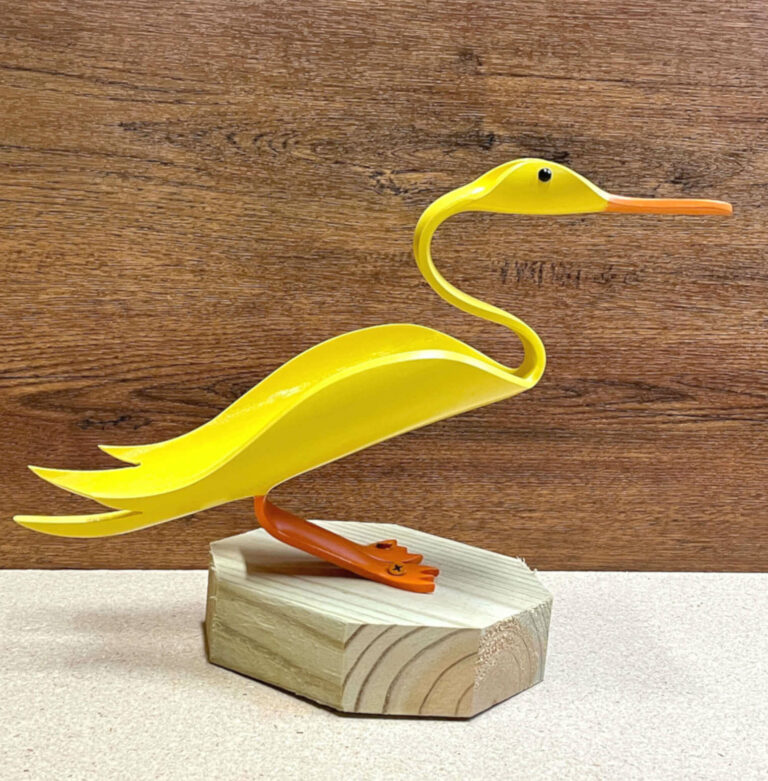 Finished result of the PVC Pipe Baby Duck Instant Digital Download Pattern