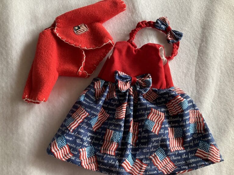 dress glitter flag with coat