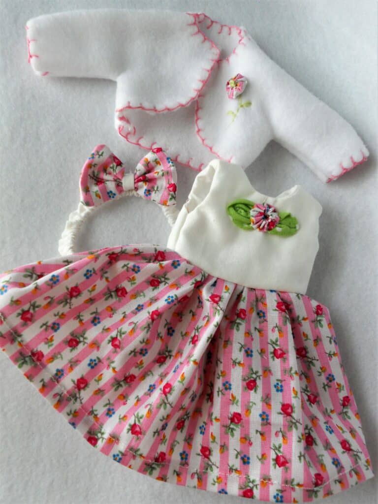 dress new pink rose stripe with coat