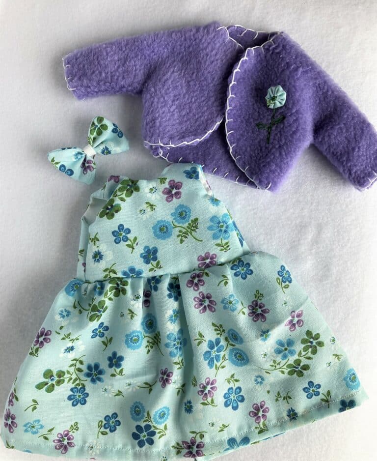 dress pop blue purple coat bow