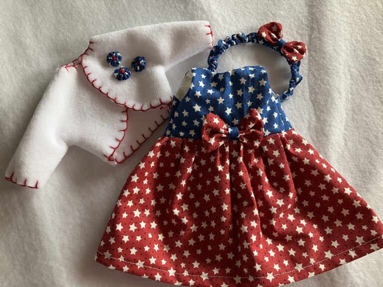 dress red blue stars with coat