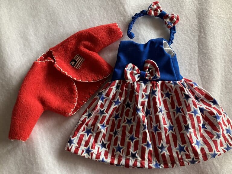 dress usa glitter stripe with coat