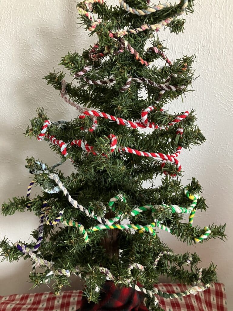 fabric twine garland green tree