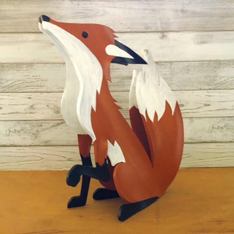Finished result of the PVC Pipe Fox Instant Digital Download Pattern