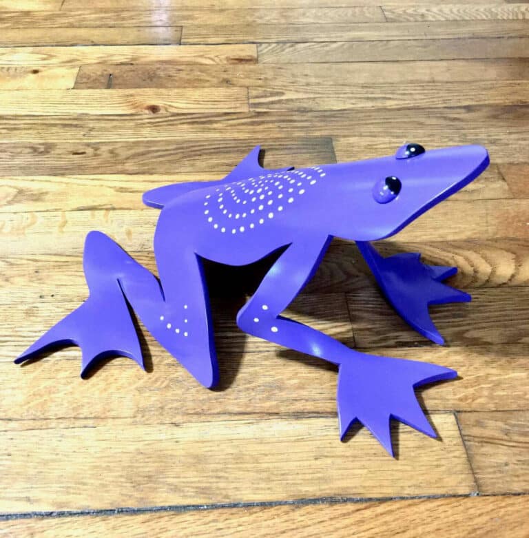 Finished result of the PVC Pipe Frog Instant Digital Download Pattern