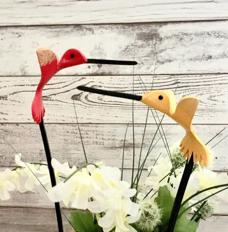 Finished result of the PVC Pipe Hummingbird Instant Digital Download Pattern