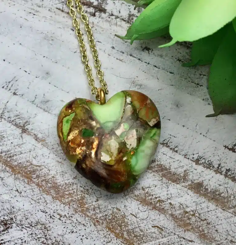 Jasper heart necklace Pendant