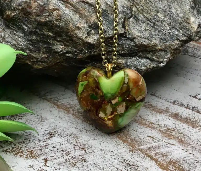 Jasper heart necklace Pendant
