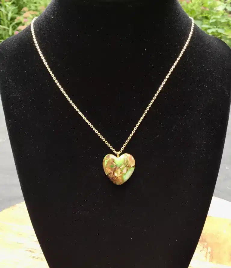 Jasper heart necklace Pendant
