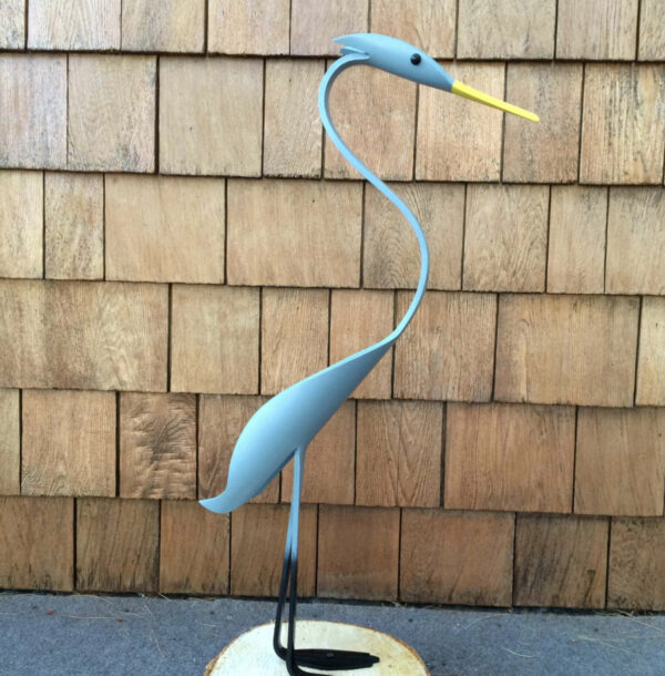 Finished result of the PVC Pipe Mama Crane or Heron Instant Digital Download Pattern