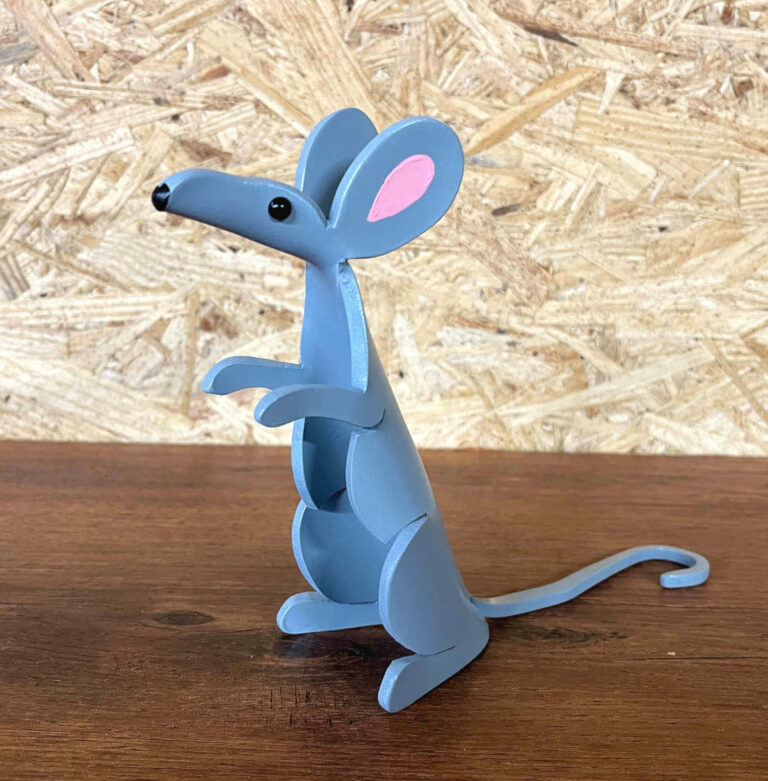 Finished result of the PVC Pipe Mouse Instant Digital Download Pattern