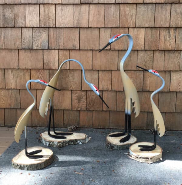 Finished result of the PVC Pipe Sandhill Cranes Instant Digital Download Pattern
