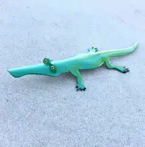 Finished result of the PVC Pipe Alligator Instant Digital Download Pattern