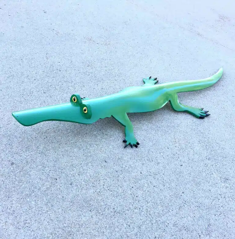 Finished result of the PVC Pipe Alligator Instant Digital Download Pattern