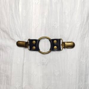 Oring bronze black leather cinch clip twojills
