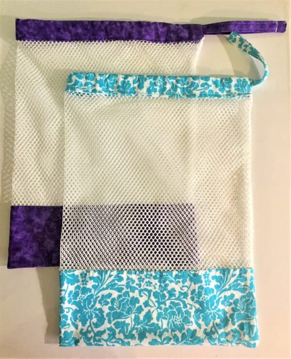 Produce Bags, both purple and blue.