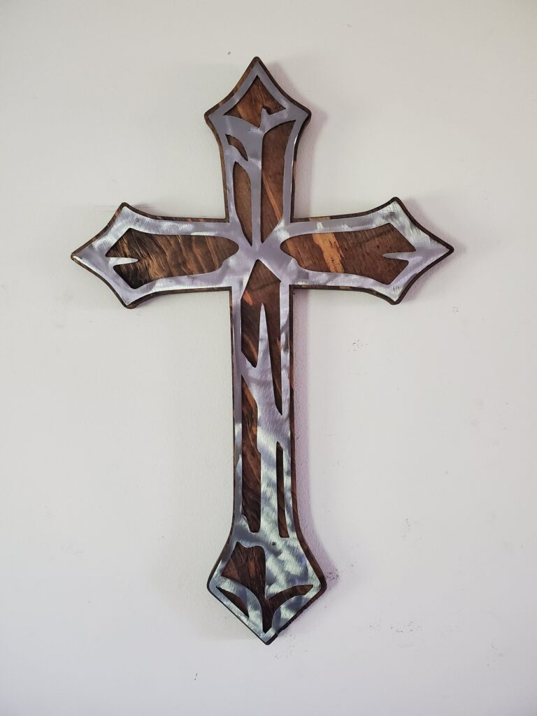 Rustic metal art cross beamish metal works 5 1