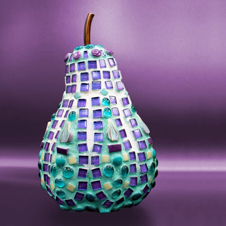 Purple glass mosaic gourd