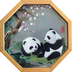 The panda embroidery
