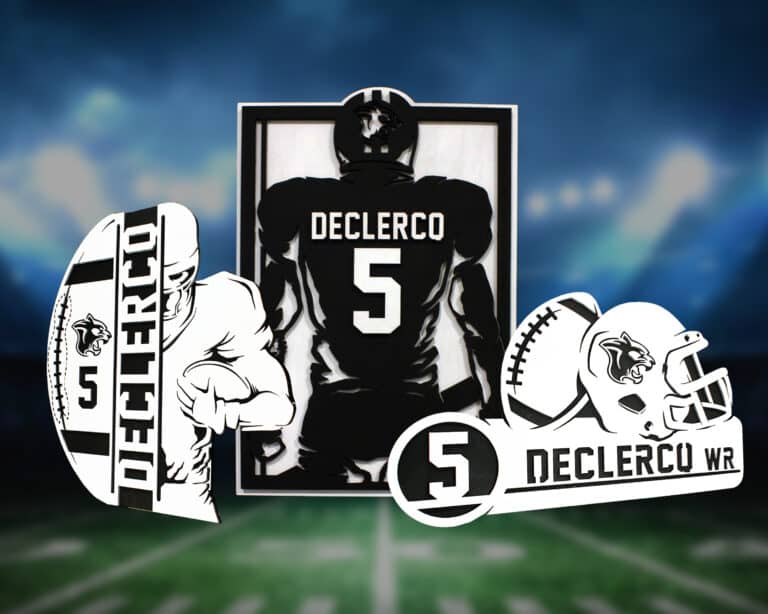 Personalized football plaque/sign