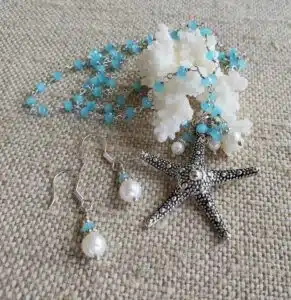 Chalcedony Necklace & Earrings