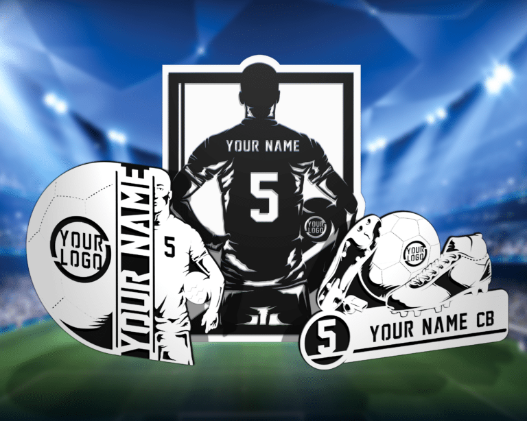 Personalized soccer sports plaques