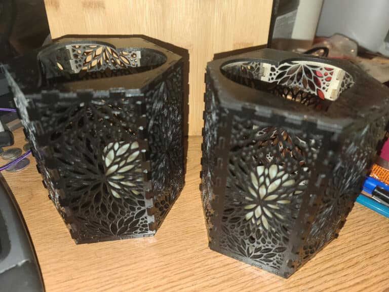 Candle lantern Painted Black