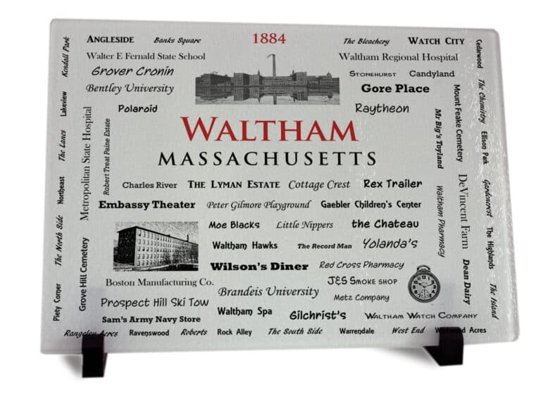 Waltham Word Art Cutting Board